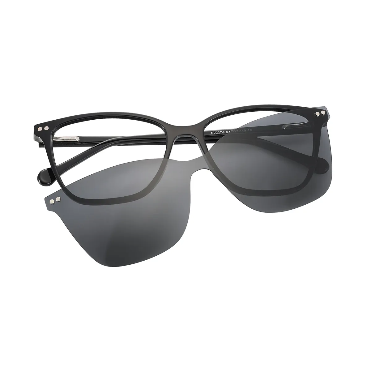 Fashion Cat-eye Demi Clip On Sunglasses for Men & Women